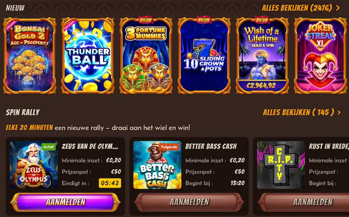 Alawin Casino NL games